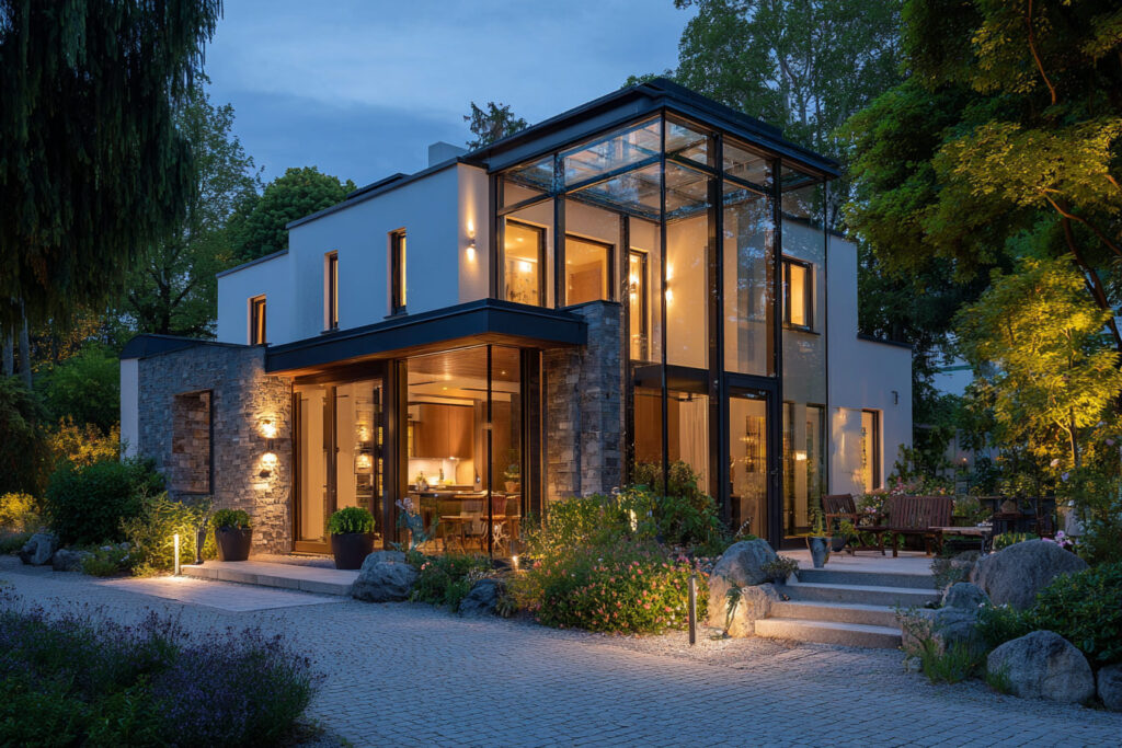 SHS Alarmanlage schützt Eigenheim mit Außenbereich und Innenraum Überwachung