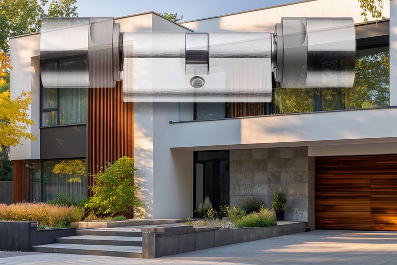 Privates Wohnhaus mit Sicherheitssystem